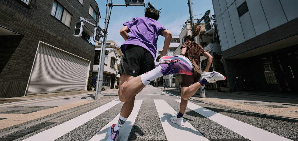 Séance d'intervalles avec Asics